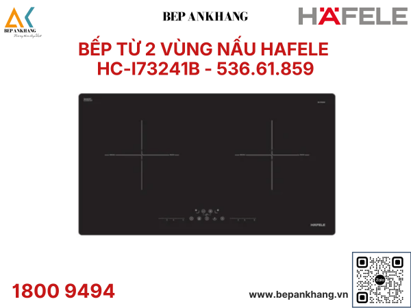 Bếp từ 2 vùng nấu Hafele HC-I73241B - 536.61.859 - Thương Hiệu Đức